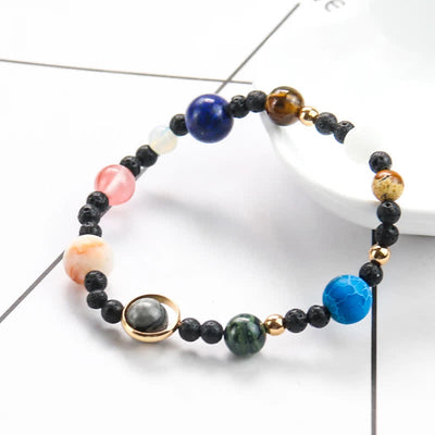 Olivenorma Natural Stone Planets Galaxy Solar System Bracelet