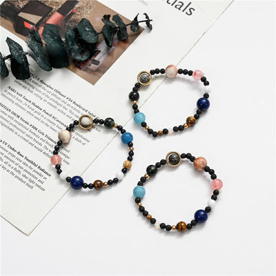 Olivenorma Natural Stone Planets Galaxy Solar System Bracelet