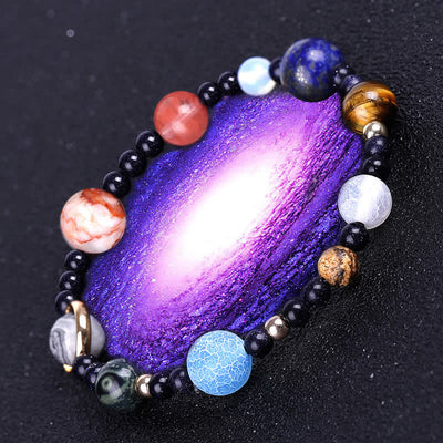 Olivenorma Natural Stone Planets Galaxy Solar System Bracelet