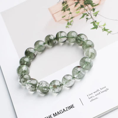 Olivenorma 7A Grüner Phantom-Quarz Perlenarmband - image 4