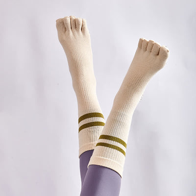 Olivenorma Pilates Anti-Rutsch Fünf-Finger-Socken Yoga Socken