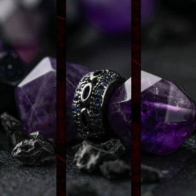 Olivenorma „Mysteries“ Natürliches Amethyst-Perlenarmband 