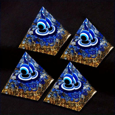 Olivenorma Lapislazuli Evil Eye Orgon-Pyramide