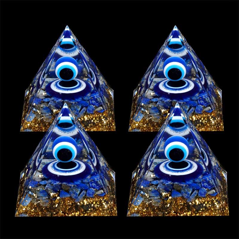 Olivenorma Lapislazuli Evil Eye Orgon-Pyramide