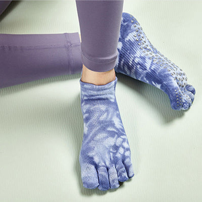 Olivenorma Tie-dye Anti-slip High Knee Pilateds Socks