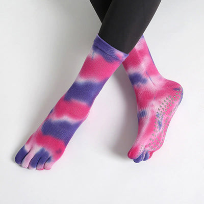 Olivenorma Bequeme Batik-Baumwollsocken für Yoga, Pilates und Barre