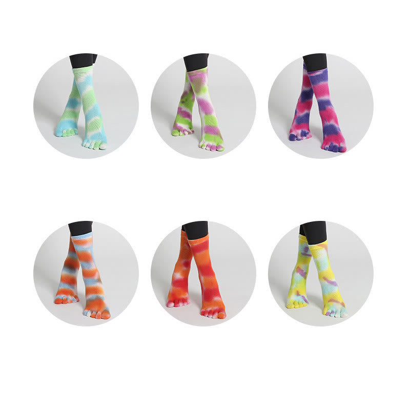 Olivenorma Bequeme Batik-Baumwollsocken für Yoga, Pilates und Barre