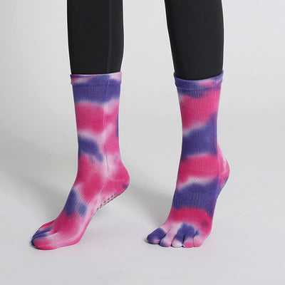 Olivenorma Comfortable Tie-dye Yoga Pilateds Barre Cotton Socks