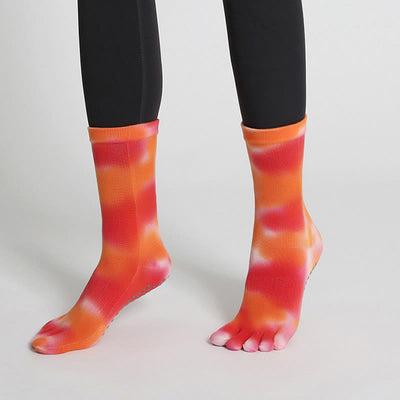 Olivenorma Bequeme Batik-Baumwollsocken für Yoga, Pilates und Barre