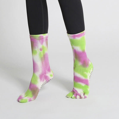 Olivenorma Bequeme Batik-Baumwollsocken für Yoga, Pilates und Barre