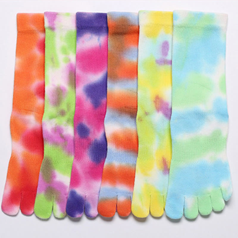 Olivenorma Comfortable Tie-dye Yoga Pilateds Barre Cotton Socks