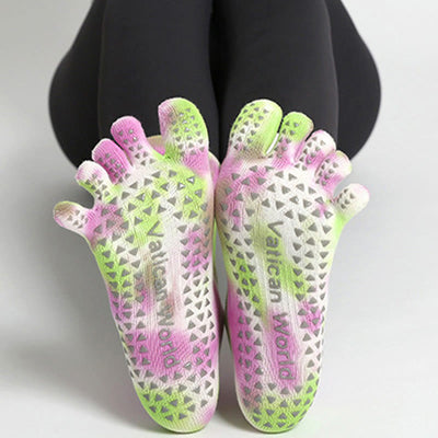 Olivenorma Bequeme Batik-Baumwollsocken für Yoga, Pilates und Barre