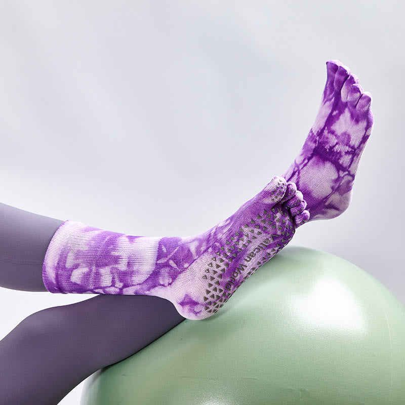 Olivenorma Bequeme Batik-Baumwollsocken für Yoga, Pilates und Barre