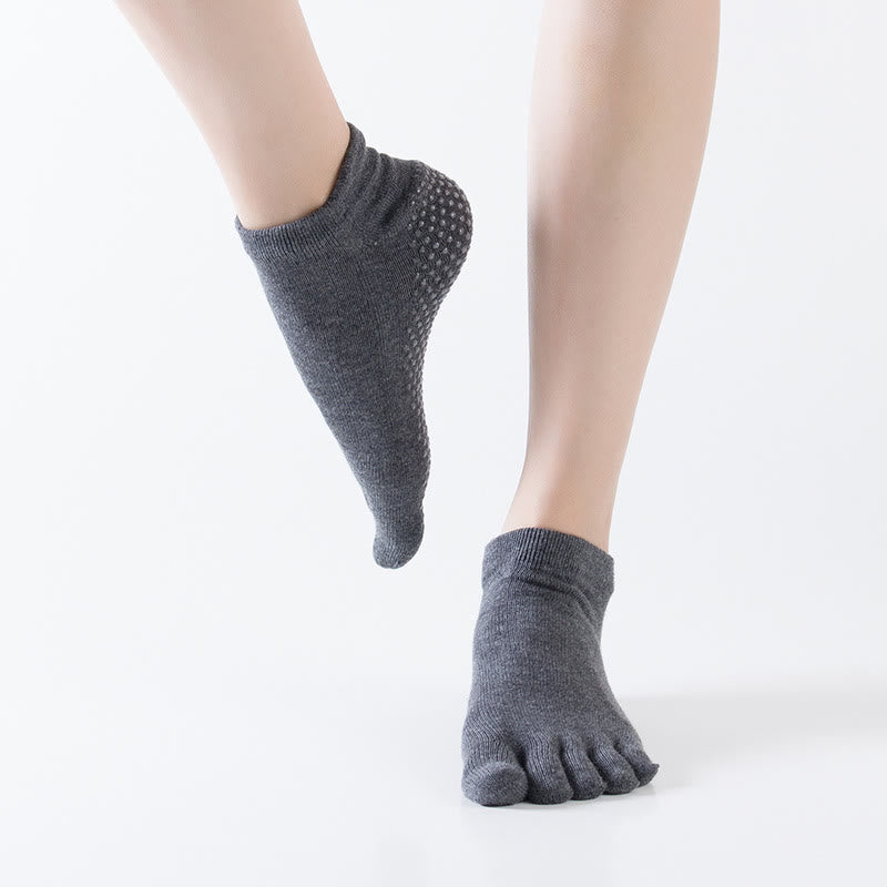 Olivenorma Pilates-Socken mit rutschfestem Griff, einfarbig