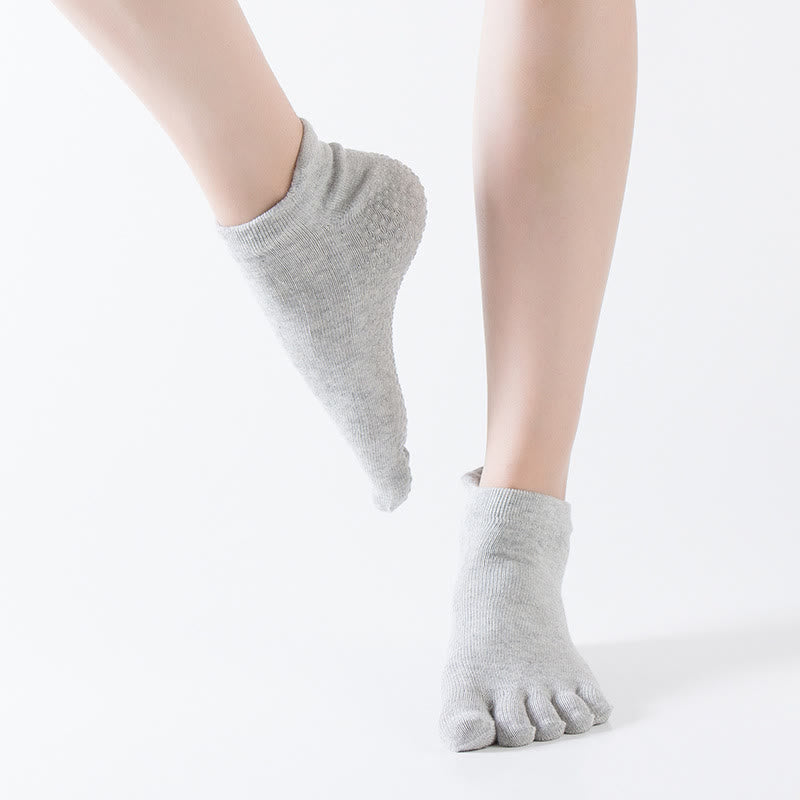 Olivenorma Pilates-Socken mit rutschfestem Griff, einfarbig