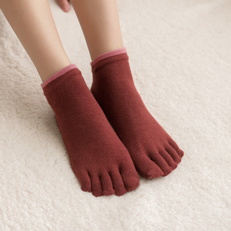 Olivenorma Pilates-Socken mit rutschfestem Griff, einfarbig