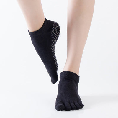 Olivenorma Pilates-Socken mit rutschfestem Griff, einfarbig