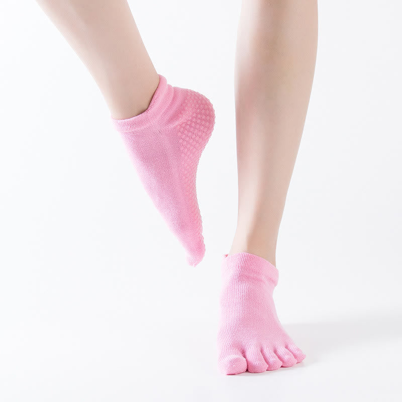 Olivenorma Pilates-Socken mit rutschfestem Griff, einfarbig