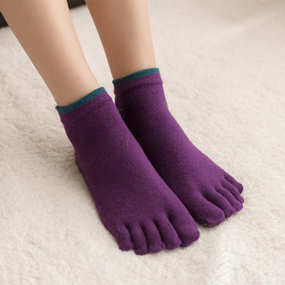 Olivenorma Pilates-Socken mit rutschfestem Griff, einfarbig