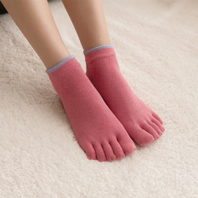 Olivenorma Pilates-Socken mit rutschfestem Griff, einfarbig