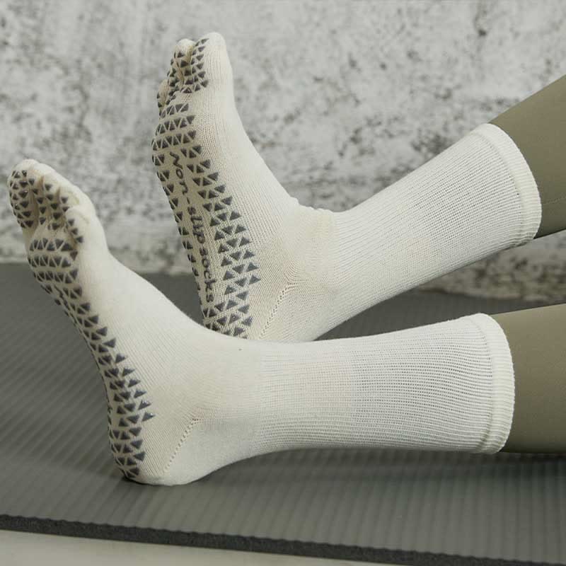 Olivenorma Yoga Pilates rutschfeste Fünf-Zehen einfarbige Socken