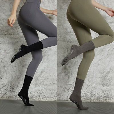 Olivenorma Yoga Pilates rutschfeste Fünf-Zehen einfarbige Socken