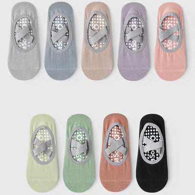 Olivenorma Rutschfeste Yoga Pilates Barre Socke mit Riemen 