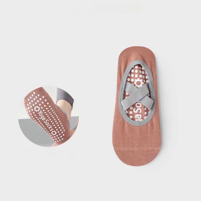 Olivenorma Rutschfeste Yoga Pilates Barre Socke mit Riemen 