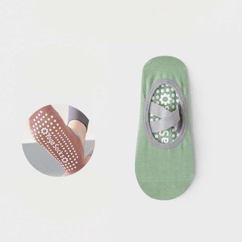Olivenorma Rutschfeste Yoga Pilates Barre Socke mit Riemen 