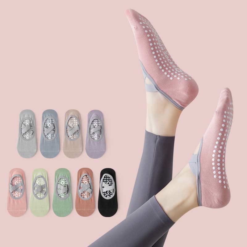 Olivenorma Rutschfeste Yoga Pilates Barre Socke mit Riemen 