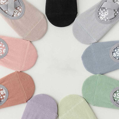 Olivenorma Rutschfeste Yoga Pilates Barre Socke mit Riemen 
