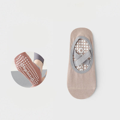Olivenorma Rutschfeste Yoga Pilates Barre Socke mit Riemen 