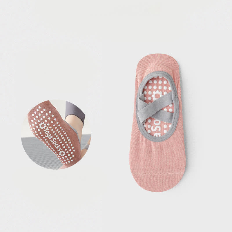 Olivenorma Rutschfeste Yoga Pilates Barre Socke mit Riemen 