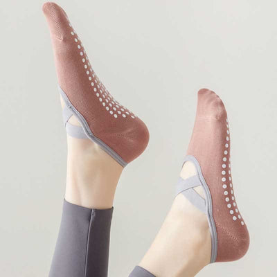 Olivenorma Rutschfeste Yoga Pilates Barre Socke mit Riemen 