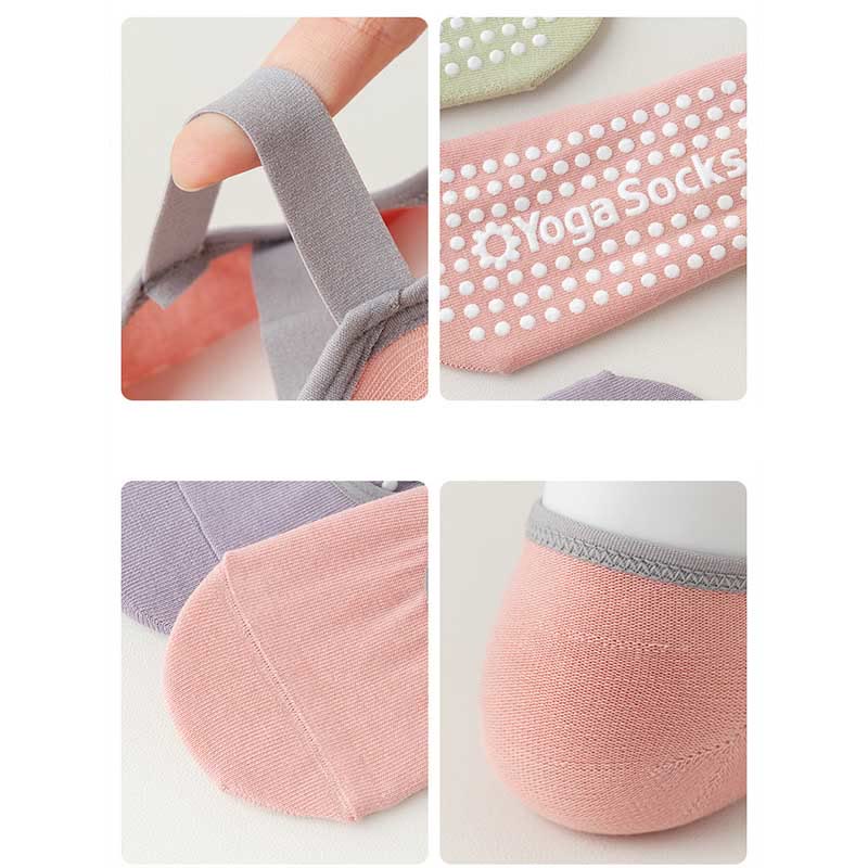 Olivenorma Rutschfeste Yoga Pilates Barre Socke mit Riemen 