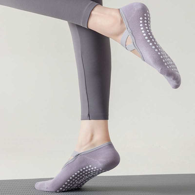 Olivenorma Rutschfeste Yoga Pilates Barre Socke mit Riemen 