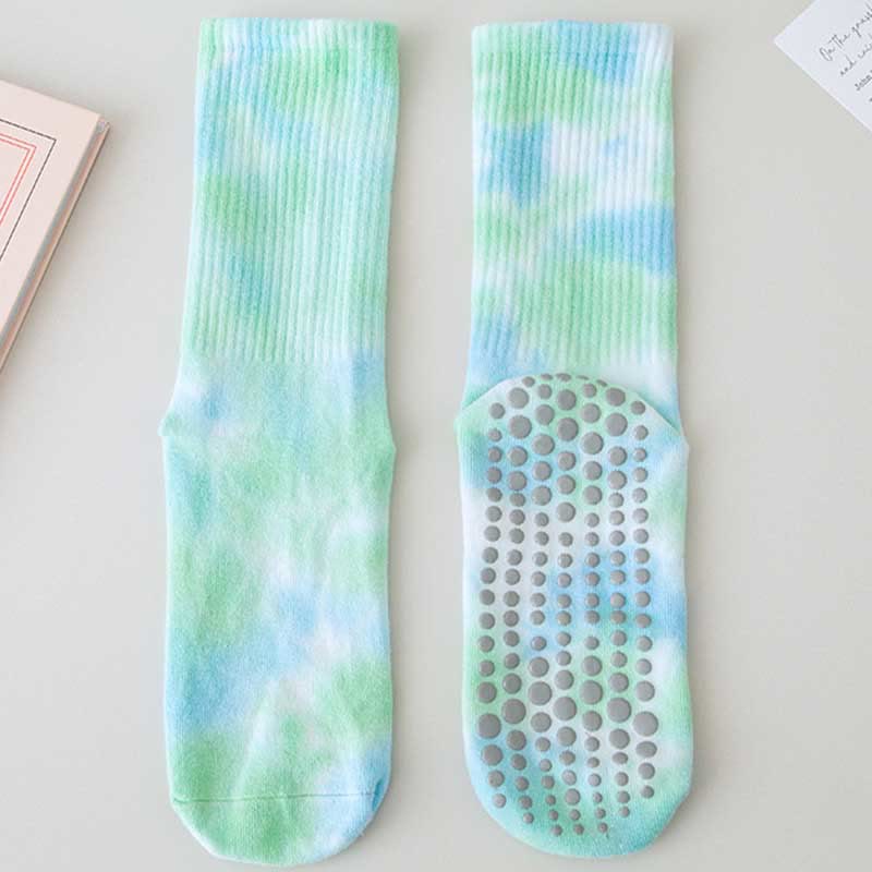 Olivenorma Medium-Tube Tie-dye Anti Slip Yoga Socken