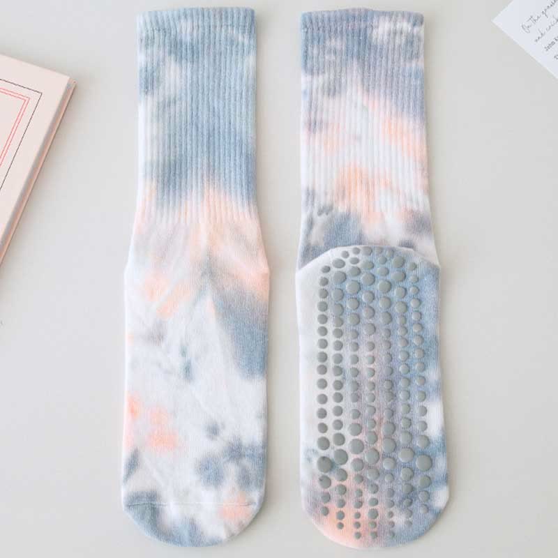 Olivenorma Medium-Tube Tie-dye Anti Slip Yoga Socken