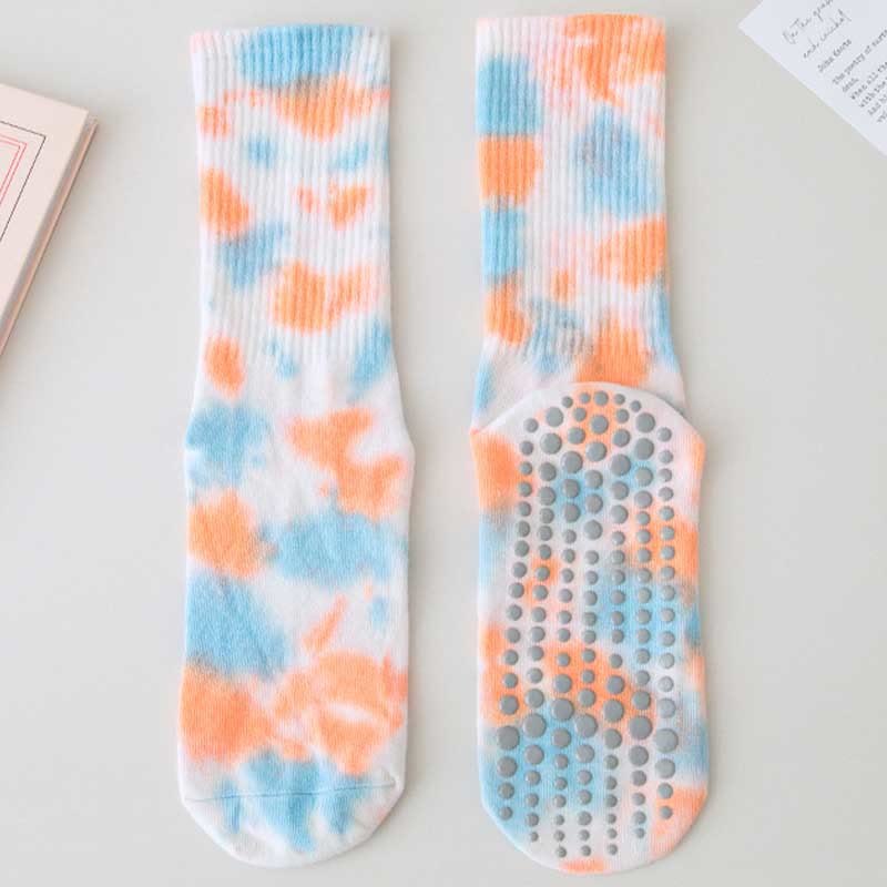 Olivenorma Medium-Tube Tie-dye Anti Slip Yoga Socken