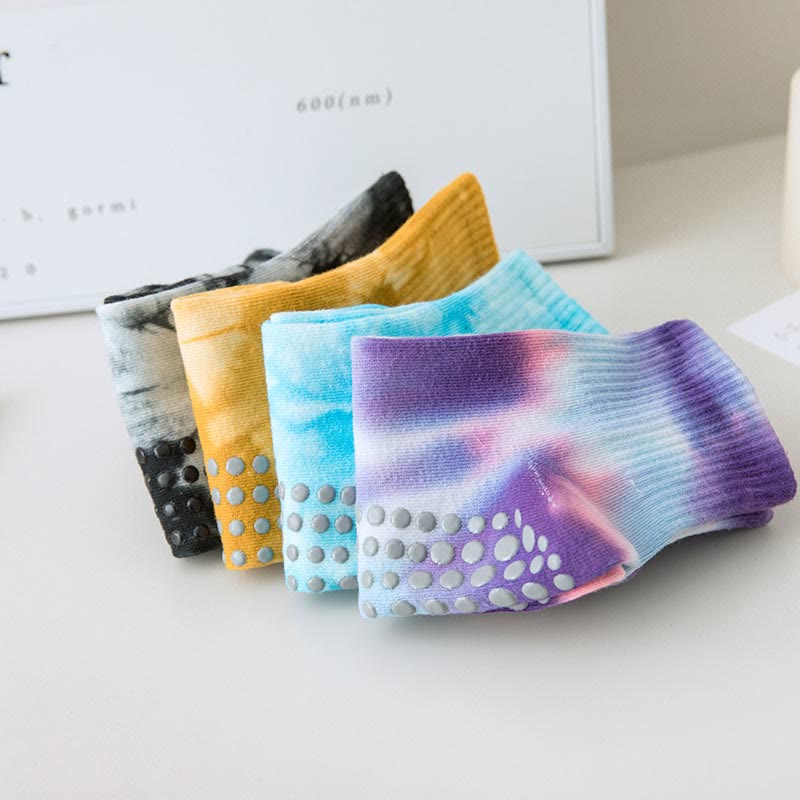 Olivenorma – Tie-Dye-Griff – Workout-Yoga-Crew-Socken 