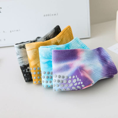 Olivenorma – Tie-Dye-Griff – Workout-Yoga-Crew-Socken 