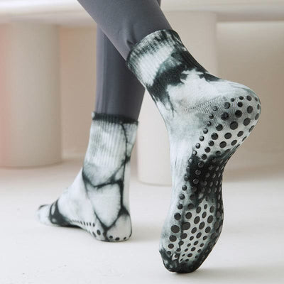 Olivenorma – Tie-Dye-Griff – Workout-Yoga-Crew-Socken 