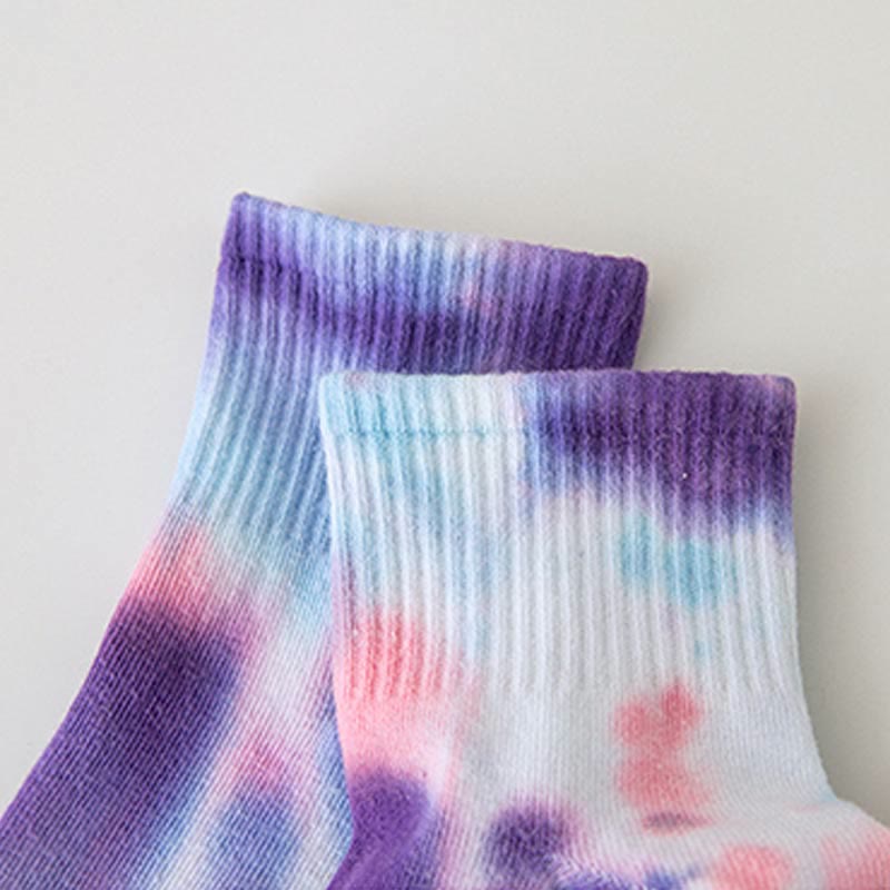 Olivenorma – Tie-Dye-Griff – Workout-Yoga-Crew-Socken 