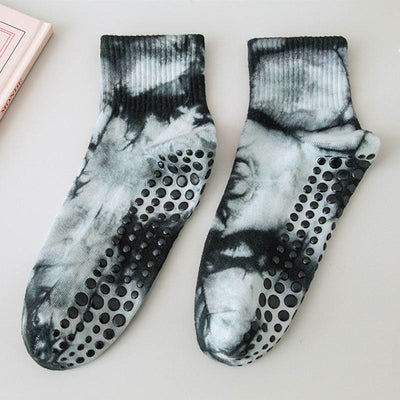 Olivenorma – Tie-Dye-Griff – Workout-Yoga-Crew-Socken 