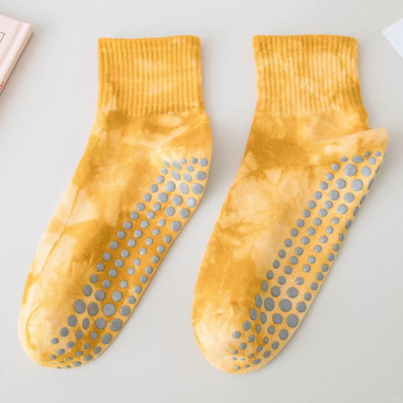 Olivenorma – Tie-Dye-Griff – Workout-Yoga-Crew-Socken 