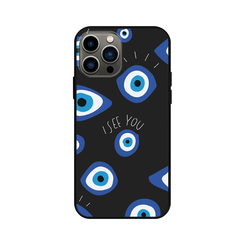 Olivenorma Blue Evil Eye Hamsa Handyhülle für iPhone 13/14/15 