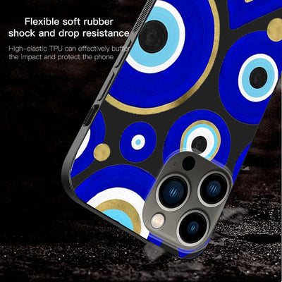 Olivenorma Blue Evil Eye Hamsa Handyhülle für iPhone 13/14/15 