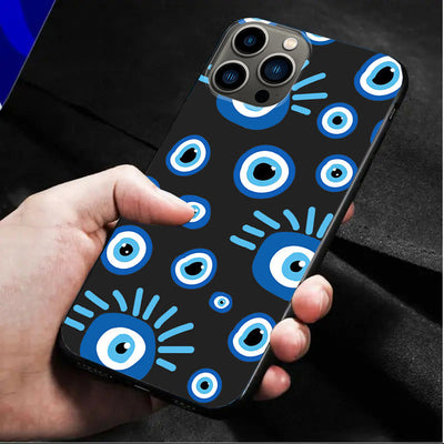 Olivenorma Blue Evil Eye Hamsa Handyhülle für iPhone 13/14/15 