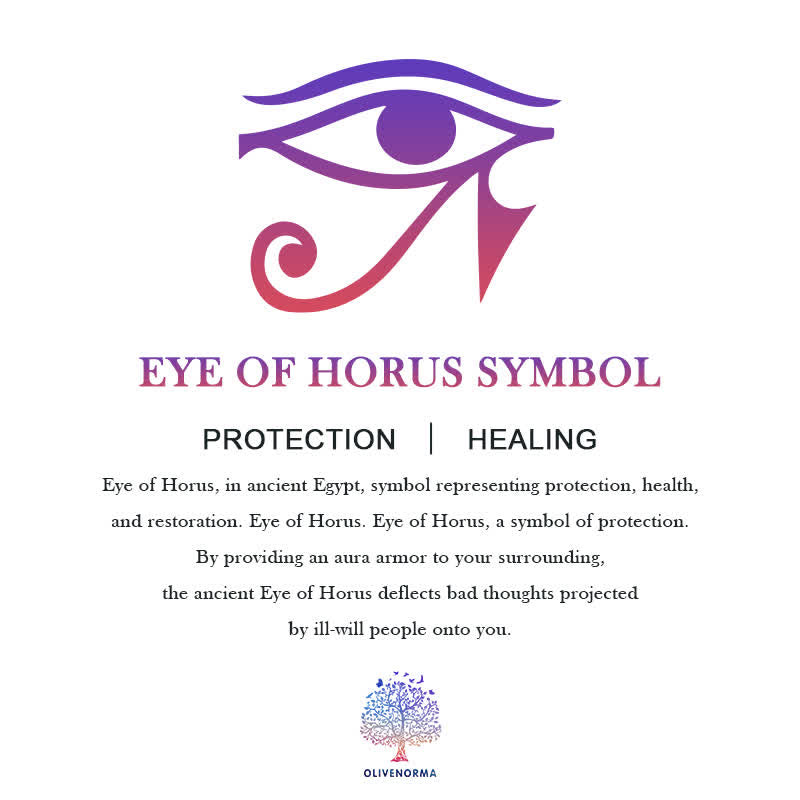 Olivenorma Natural Aquamarin Eye Of Horus Orgon-Halskette 