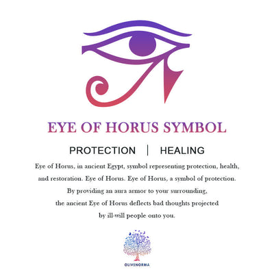 Olivenorma Natural Aquamarin Eye Of Horus Orgon-Halskette 